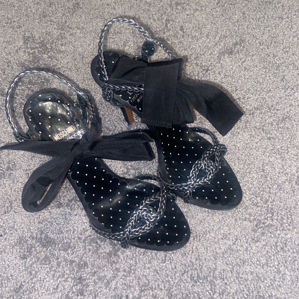 Black moschino high heels